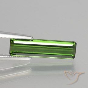 1.39ct Natural Earthy Green Tourmaline, Emerald Cut, VVS