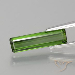 1.39 ct Green Tourmaline Stone, Natural Tourmaline in Octagon Facet Shape for Sale