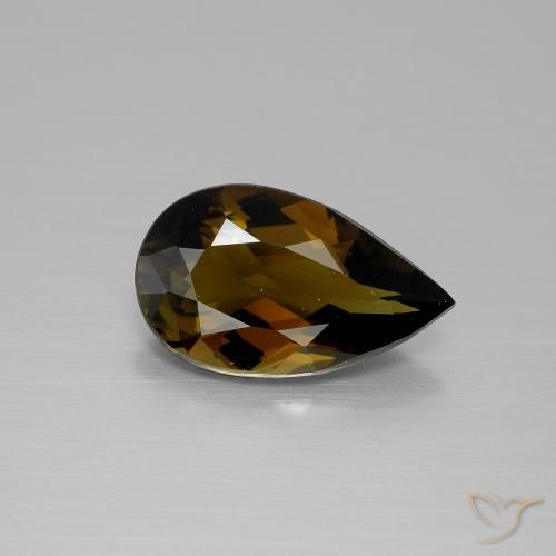 2.36ct Natural Warm Brown Tourmaline, Pear Shape, VVS