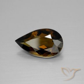 2.36 ct Brown Tourmaline Stone, Natural Tourmaline in Pear Facet Shape for Sale