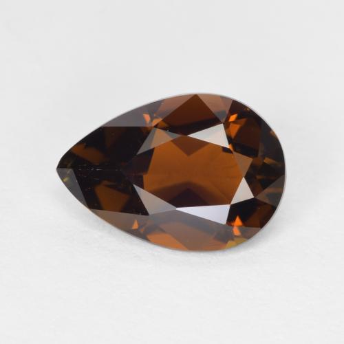 Reddish Brown Tourmaline Gem - 1.6ct Pear Facet (ID: 388853)