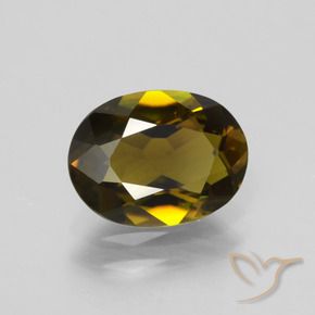 1.48 ct Brown Tourmaline Stone, Natural Tourmaline in Oval Facet Shape for Sale