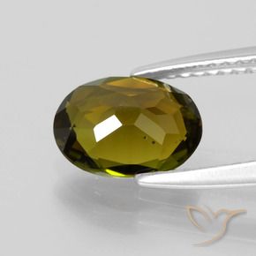 Tourmaline Gemstone in 8.9 x 6.7 mm Size for Sale, Tourmaline Stone in Deep Golden Brown Color