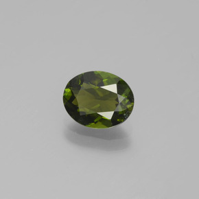 1.21 ct Green Tourmaline Stone, Natural Tourmaline in Oval Facet Shape for Sale