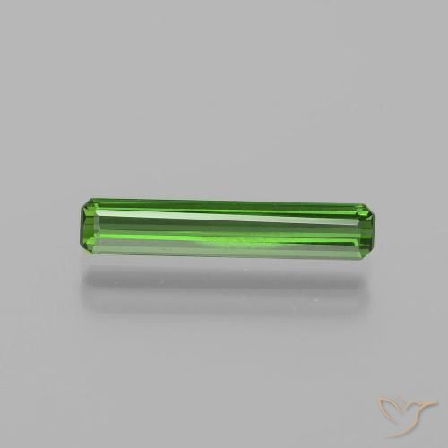1.24ct Natural Medium Green Tourmaline, Emerald Cut, VVS-VS