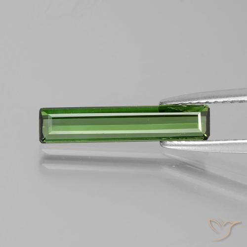 1.13ct Natural Medium Green Tourmaline, Emerald Cut, VS