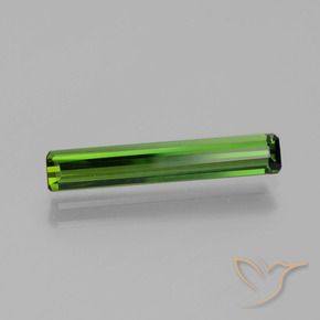 1.38 ct Green Tourmaline Stone, Natural Tourmaline in Octagon Facet Shape for Sale