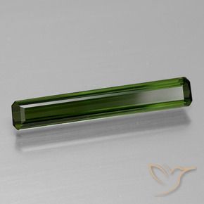 1.08 ct Green Tourmaline Stone, Natural Tourmaline in Octagon Facet Shape for Sale