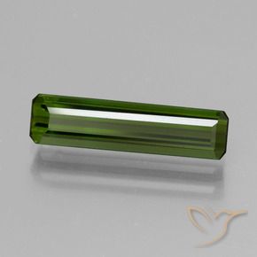 1.58 ct Green Tourmaline Stone, Natural Tourmaline in Octagon Facet Shape for Sale