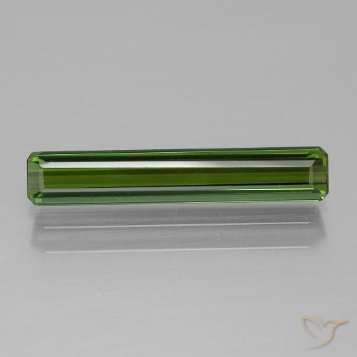 1.44ct Natural Earthy Green Tourmaline, Emerald Cut, VVS
