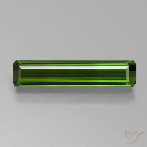 1.60ct Natural Earthy Green Tourmaline, Emerald Cut, VVS