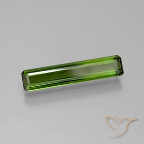 1.35 ct Green Tourmaline Stone, Natural Tourmaline in Octagon Facet Shape for Sale