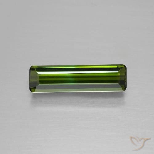 1.33ct Natural Forest Green Tourmaline, Emerald Cut, VVS