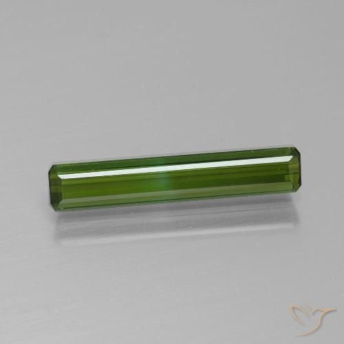 1.13ct Natural Deep Green Tourmaline, Emerald Cut, VVS