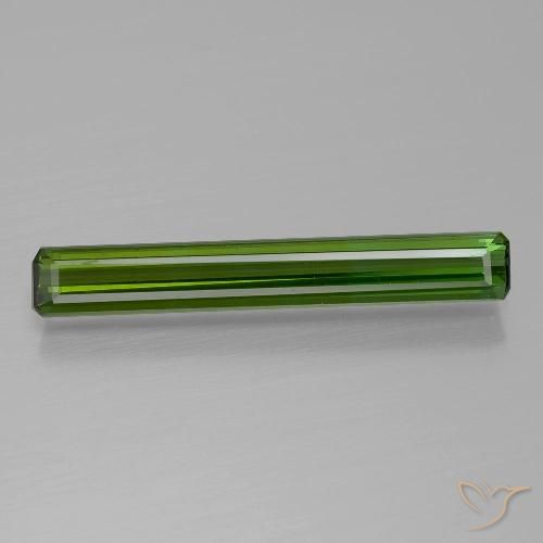 1.18ct Natural Earthy Green Tourmaline, Emerald Cut, VVS