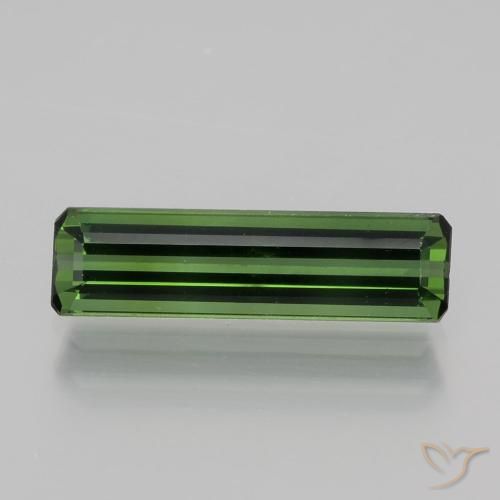Dark Earthy Green Tourmaline Gem - 1.8ct Octagon Facet (ID: 398049)