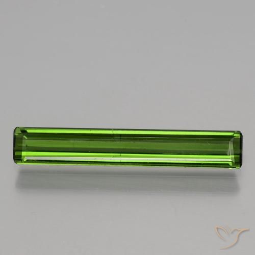 1.43ct Natural Medium Green Tourmaline, Emerald Cut, VS