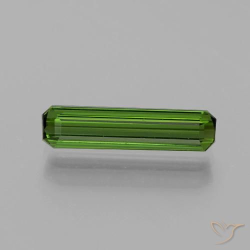 1.19ct Natural Medium Green Tourmaline, Emerald Cut, VVS-VS