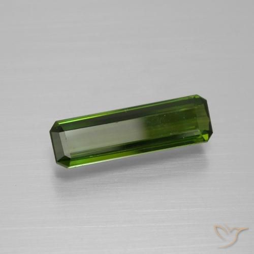 1.59 ct Green Tourmaline Stone, Natural Tourmaline in Octagon Facet Shape for Sale