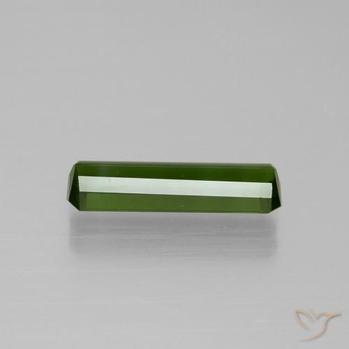 Tourmaline Gemstone in 13.8 x 4.2 mm Size for Sale, Tourmaline Stone in Forest Green Color