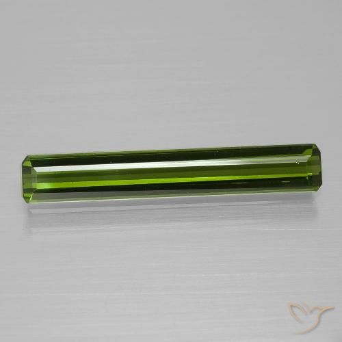 1.59ct Natural Dark Green Tourmaline, Octagon / Emerald Cut, VS, Photo A