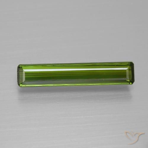 1.45ct Natural Deep Green Tourmaline, Emerald Cut, VVS-VS