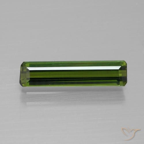 1.23ct Natural Yellowish Green Tourmaline, Emerald Cut, VVS-VS