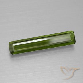 1.45 ct Green Tourmaline Stone, Natural Tourmaline in Octagon Facet Shape for Sale