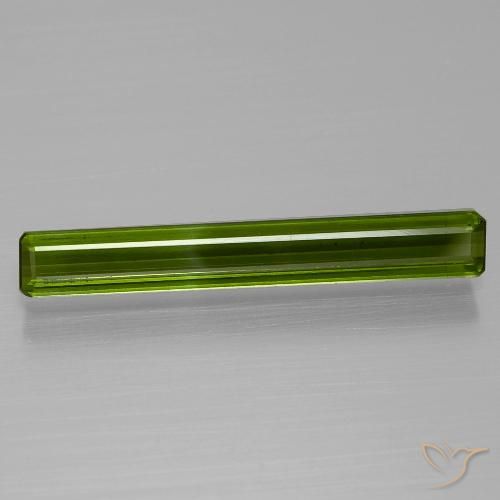 1.56ct Natural Deep Green Tourmaline, Emerald Cut, VS