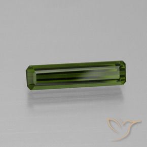 1.57 ct Green Tourmaline Stone, Natural Tourmaline in Octagon Facet Shape for Sale