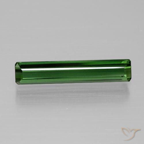 1.56ct Natural Deep Green Tourmaline, Emerald Cut, VVS-VS