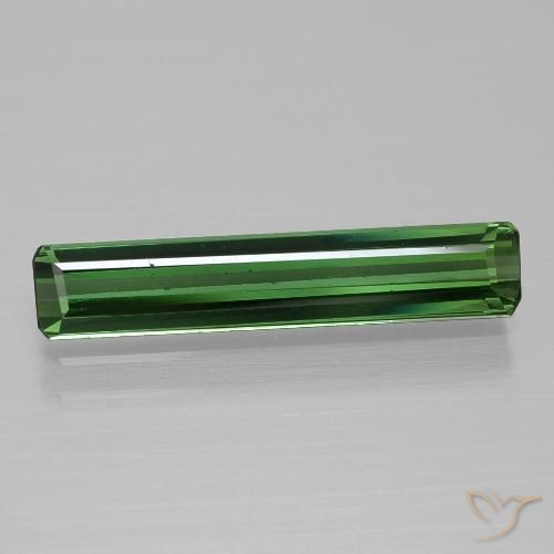 1.68ct Natural Medium Green Tourmaline, Emerald Cut, VVS-VS