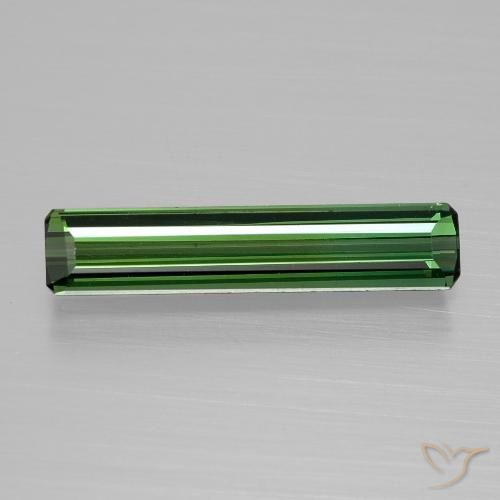 1.35ct Natural Medium Green Tourmaline, Emerald Cut, VVS-VS
