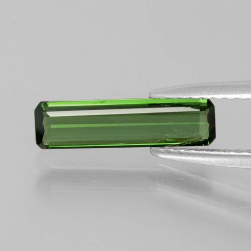 Medium-Dark Green Tourmaline Gem - 0.9ct Octagon Facet (ID: 398811)
