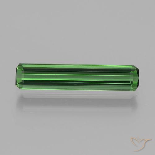 1.30ct Natural Deep Green Tourmaline, Emerald Cut, VVS
