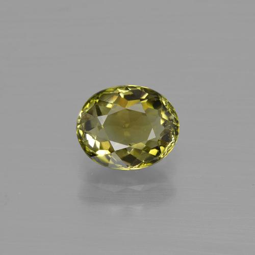 Warm Earthy Green Турмалин Камень - 1.1ct Фасетный Овал (ID: 400984)