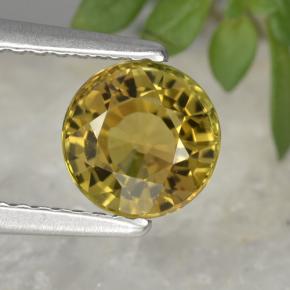 1.3ct Round Facet Yellow Green Tourmaline Gem for sale 1.3ct Round Facet Yellow Green Tourmaline Gem (ID: 401056)