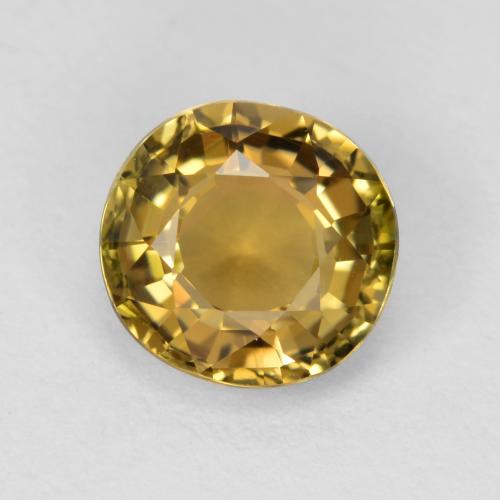 Greenish Golden Brown Tourmaline Gem - 1ct Oval Facet (ID: 401299)