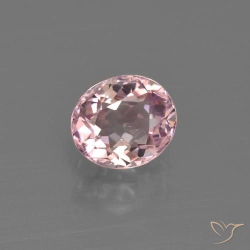 Tourmaline Rose oval facet 6,6 x 5,7mm du Mozambique, poids de 0,96 ct, pierre gemme naturelle Non traité de pureté vs-si, 1 pièce de tourmaline, couleur : Rose bubblegum, dureté de Mohs de 7 à 7.5 convient aux bijoux de tous les jours, pierre de sagesse, Symbolise la protection, Photo A