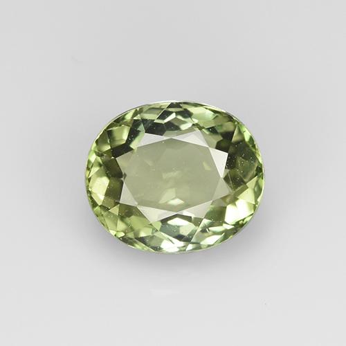 Light Green Tourmaline Gem - 1ct Oval Facet (ID: 401306)
