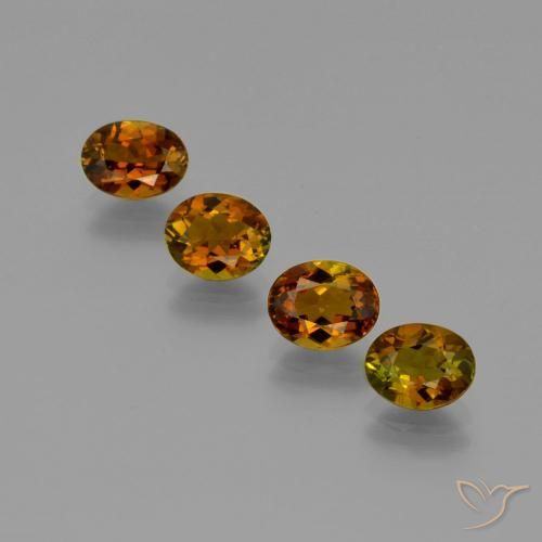 3.68 ct Yellow Tourmaline, 6.8 x 5.4 mm Oval Cut From Mozambique, Photo A