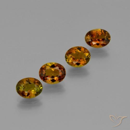 3.68 ctw Brown Tourmaline Stones, Natural Tourmaline in Oval Facet Shape for Sale