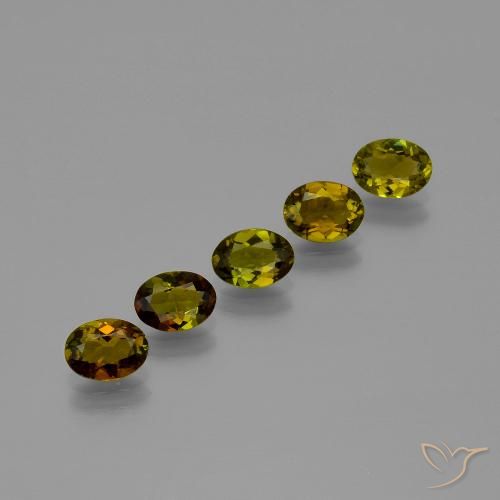 2.48 ctw Brown Tourmaline Gemstones, Tourmaline Gems in Oval Facet Shape for Sale.