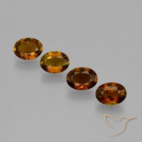 3.68 ctw Brown Tourmaline Stones, Natural Tourmaline in Oval Facet Shape for Sale