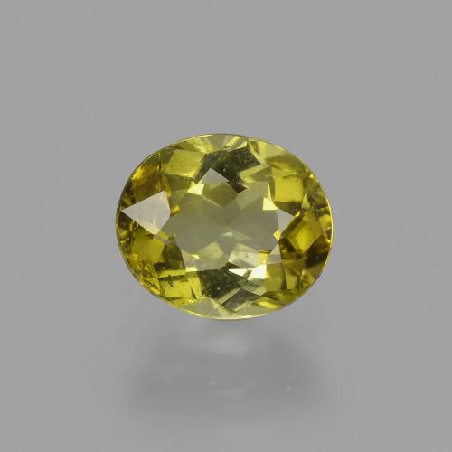 Светло-желтый Турмалин Камень - 1.2ct Фасетный Овал (ID: 402879)