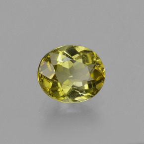 1.18 ct Yellow Tourmaline Stone, Natural Tourmaline in Oval Facet Shape for Sale