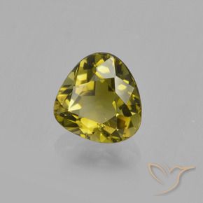 0.94 ct Yellow Tourmaline Stone, Natural Tourmaline in Pear Facet Shape for Sale