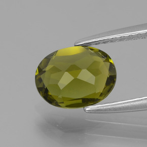 Tourmaline Gemstone in 8.3 x 6.6 mm Size for Sale, Tourmaline Stone in Yellowish Green Color