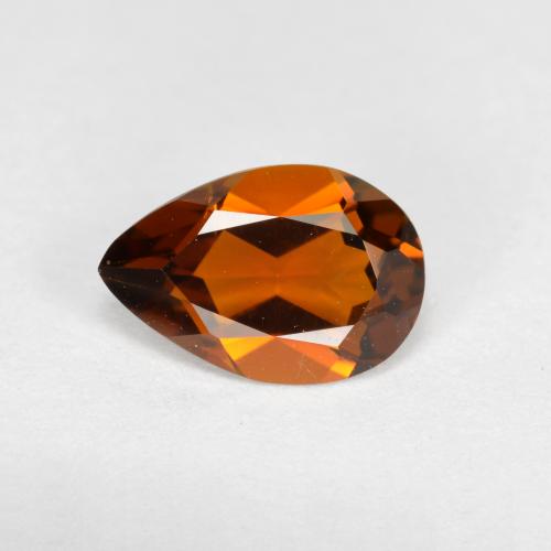 Темно-оранжевый Турмалин Камень - 1.1ct Фасетная Груша (ID: 405869)