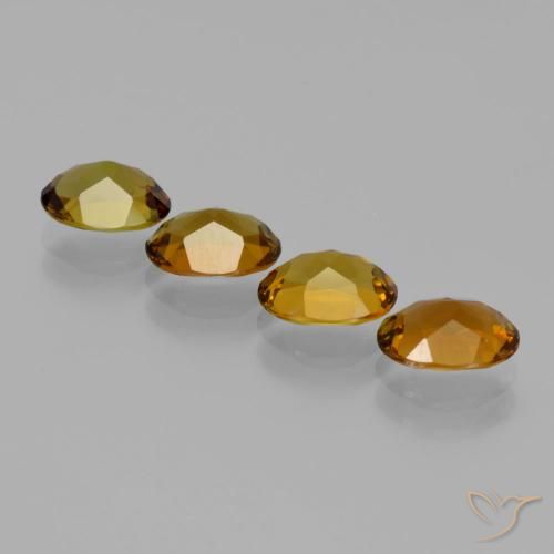 Tourmaline Gemstones in 7 x 5.5 mm Size for Sale, Tourmaline Stones in Golden Brown Color